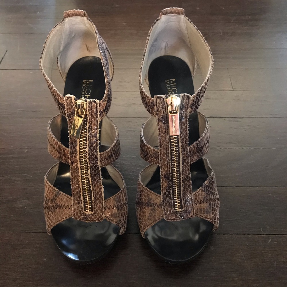 MICHAEL Michael Kors Brown Heeled Sandals - 7.5